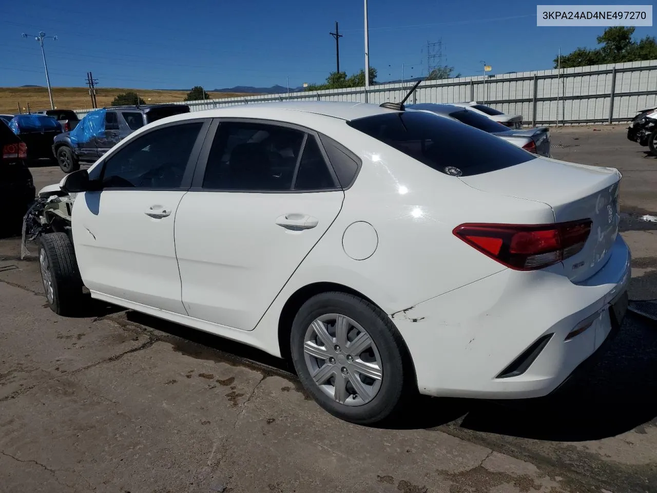 3KPA24AD4NE497270 2022 Kia Rio Lx