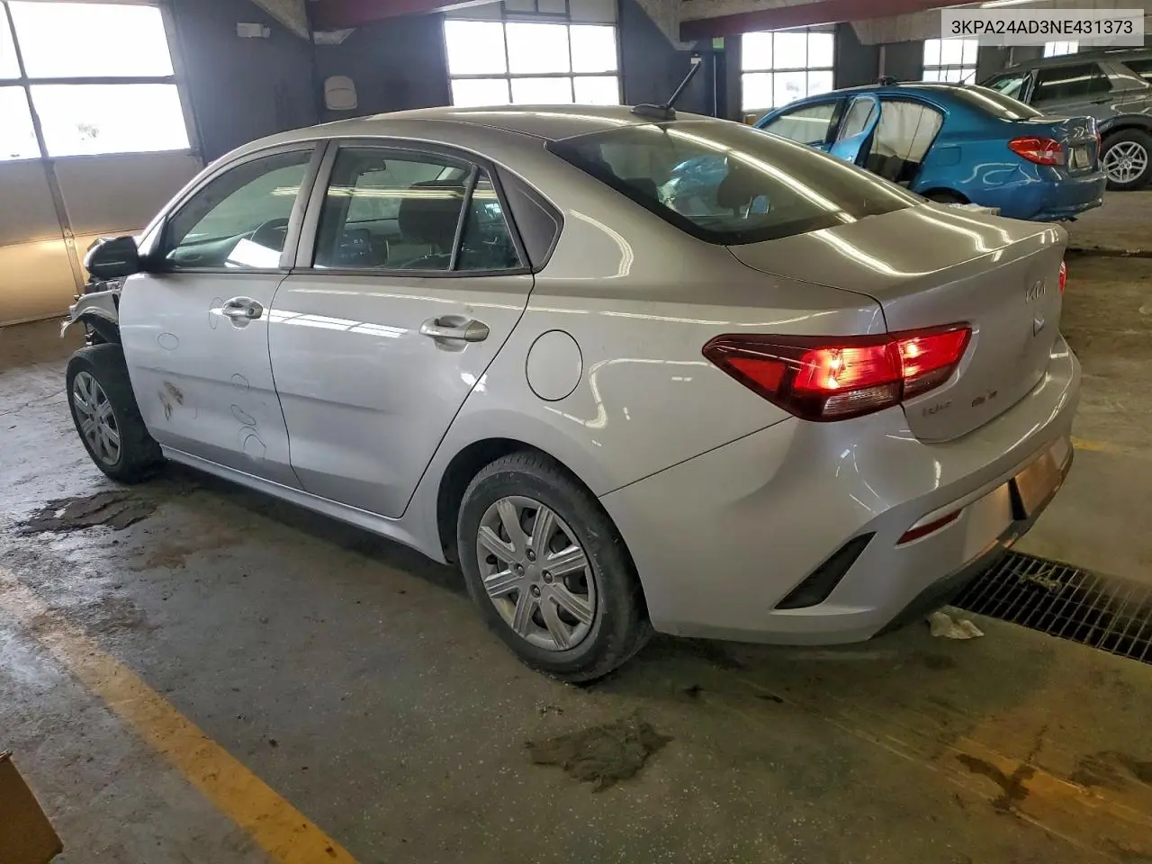 3KPA24AD3NE431373 2022 Kia Rio Lx