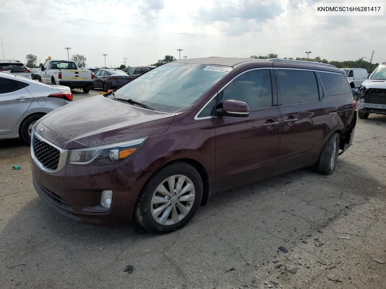 KNDMC5C16H6281417 2017 Kia Sedona Ex