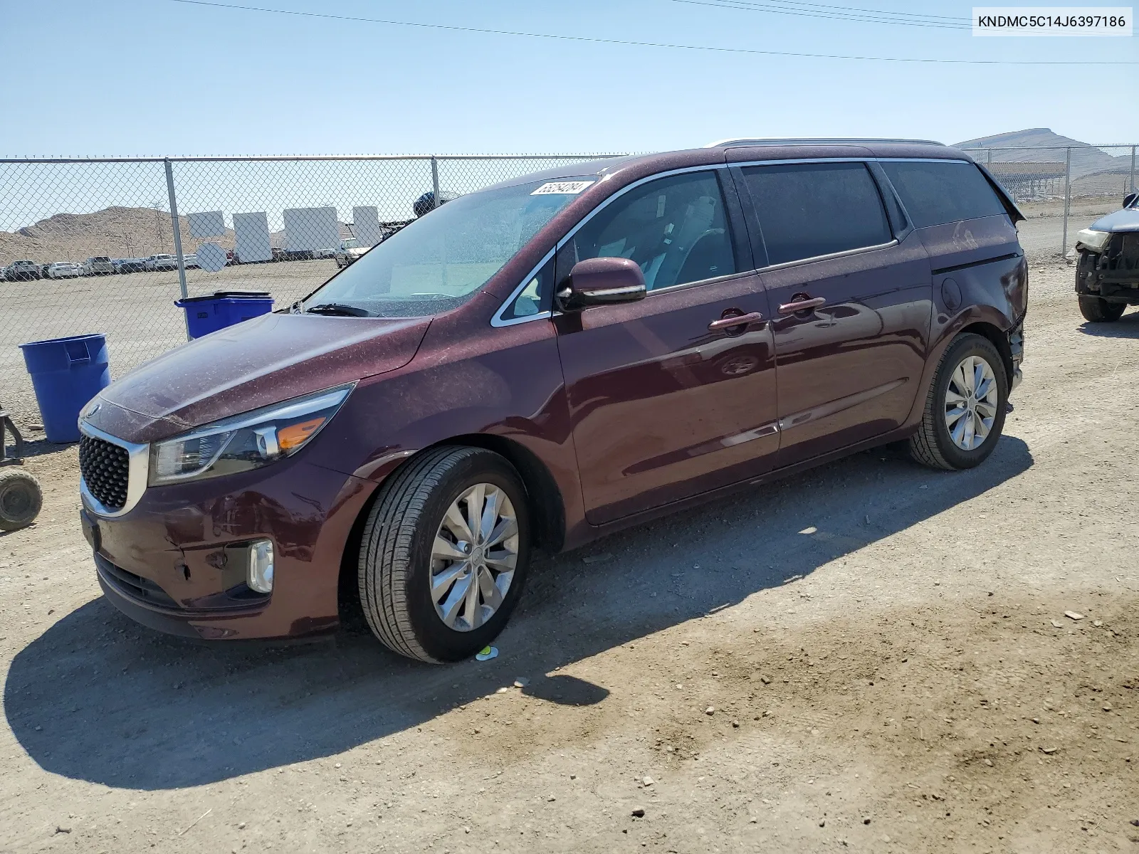 KNDMC5C14J6397186 2018 Kia Sedona Ex