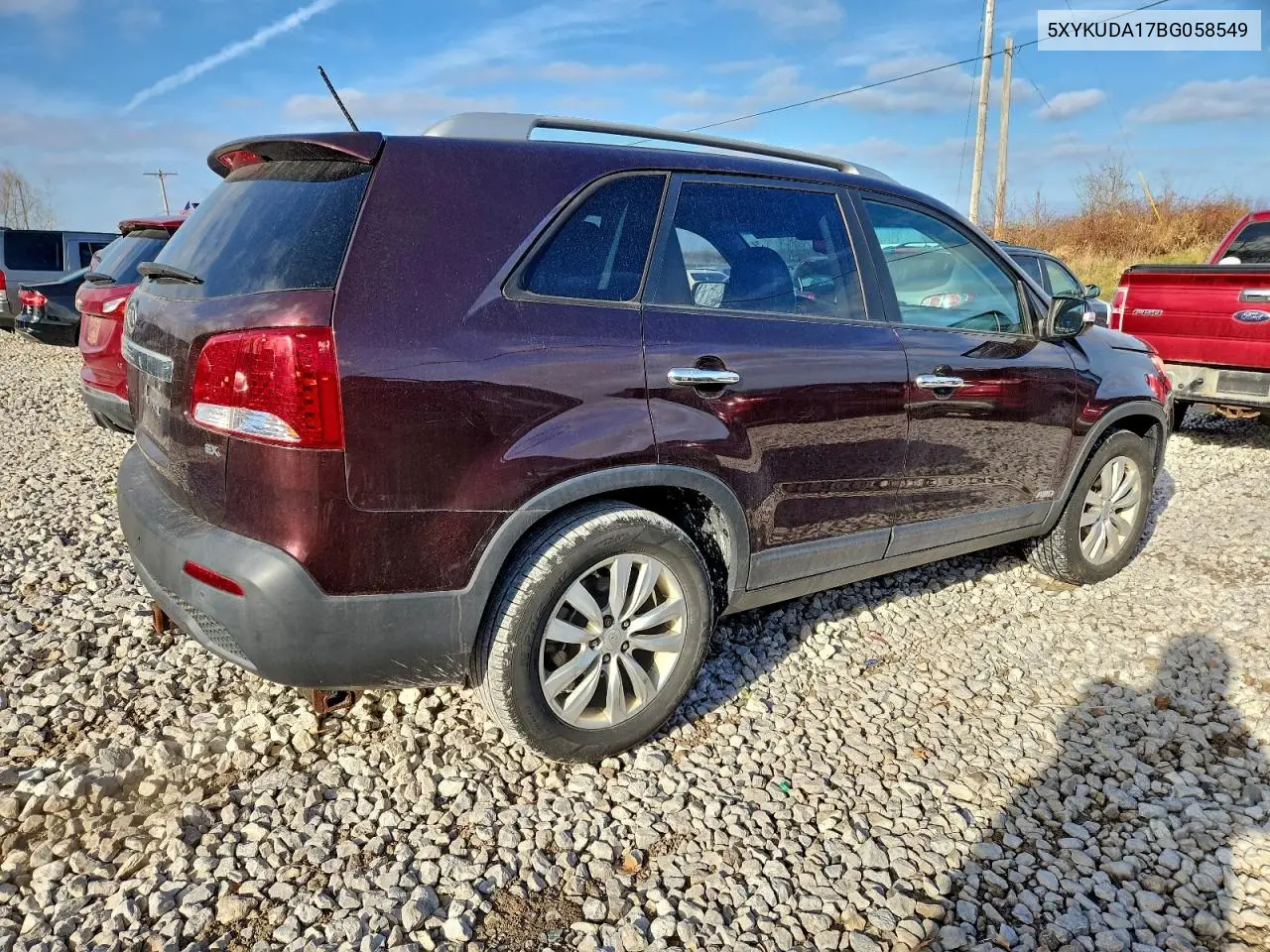 5XYKUDA17BG058549 2011 Kia Sorento Ex