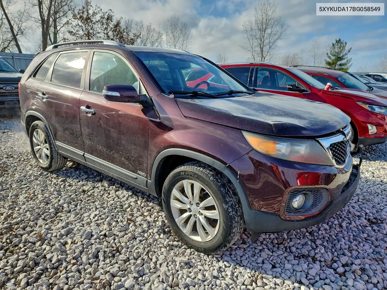 5XYKUDA17BG058549 2011 Kia Sorento Ex