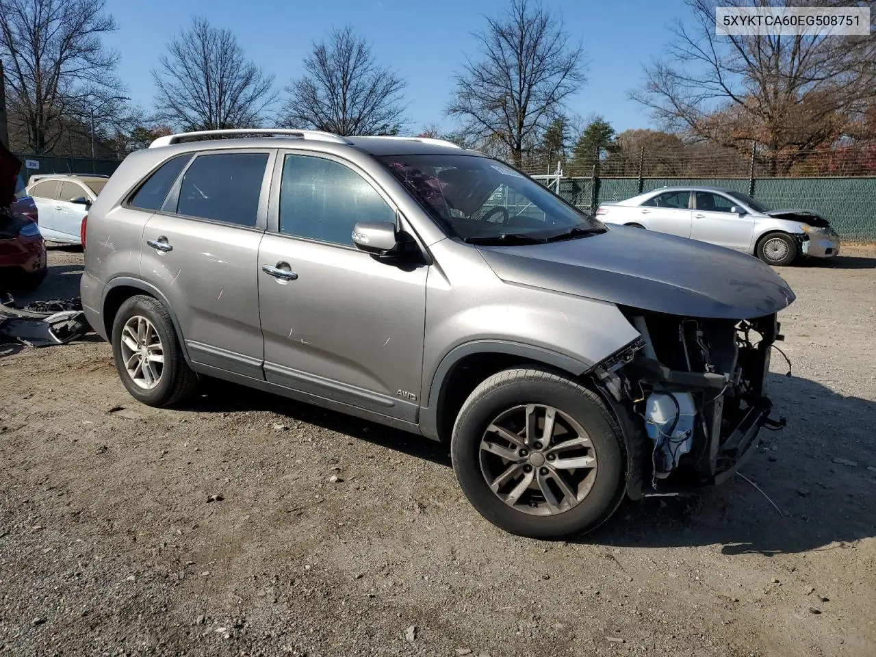 5XYKTCA60EG508751 2014 Kia Sorento Lx