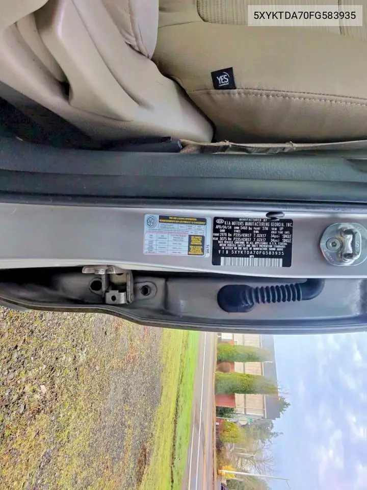 5XYKTDA70FG583935 2015 Kia Sorento Lx