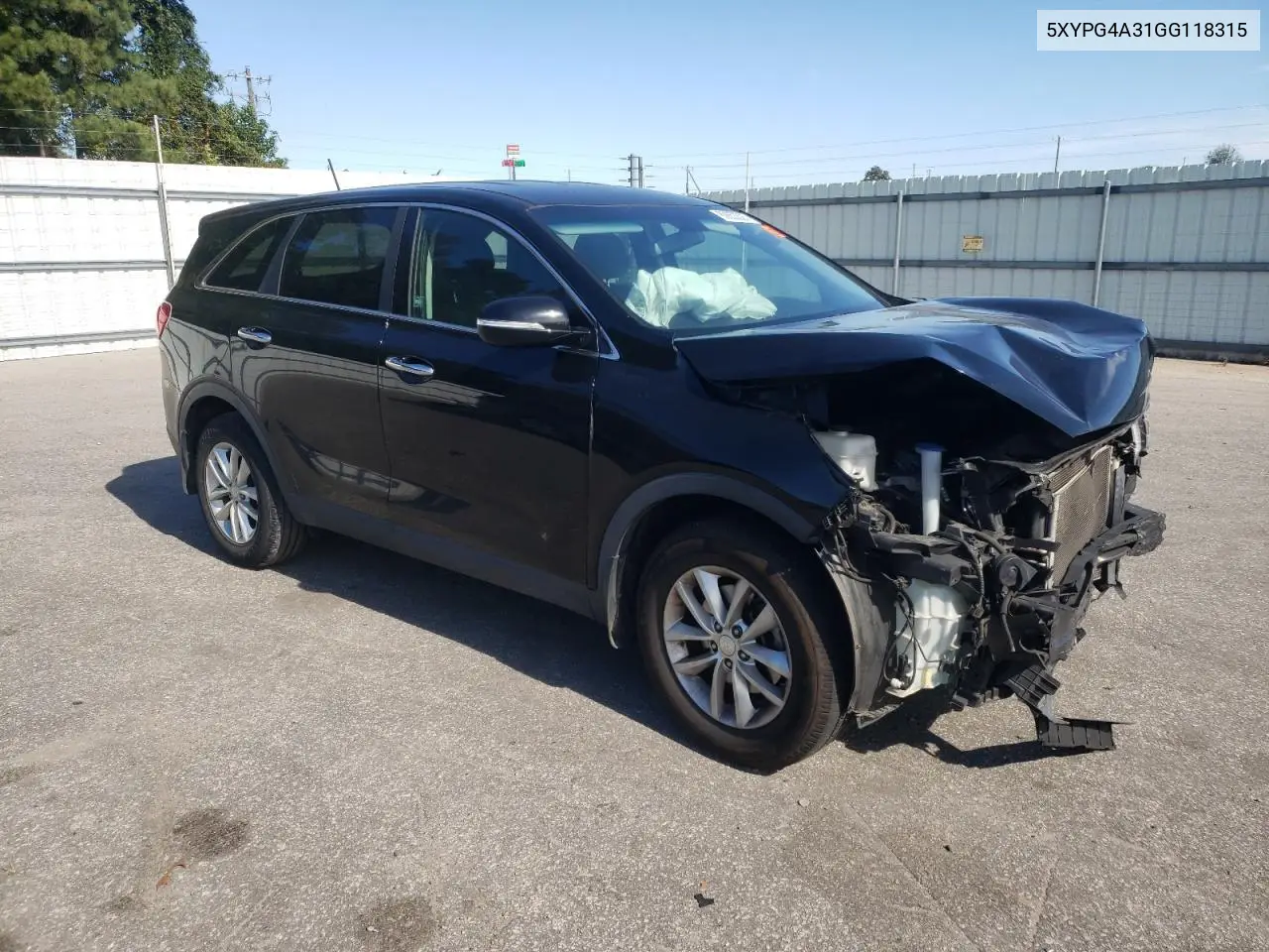 5XYPG4A31GG118315 2016 Kia Sorento Lx