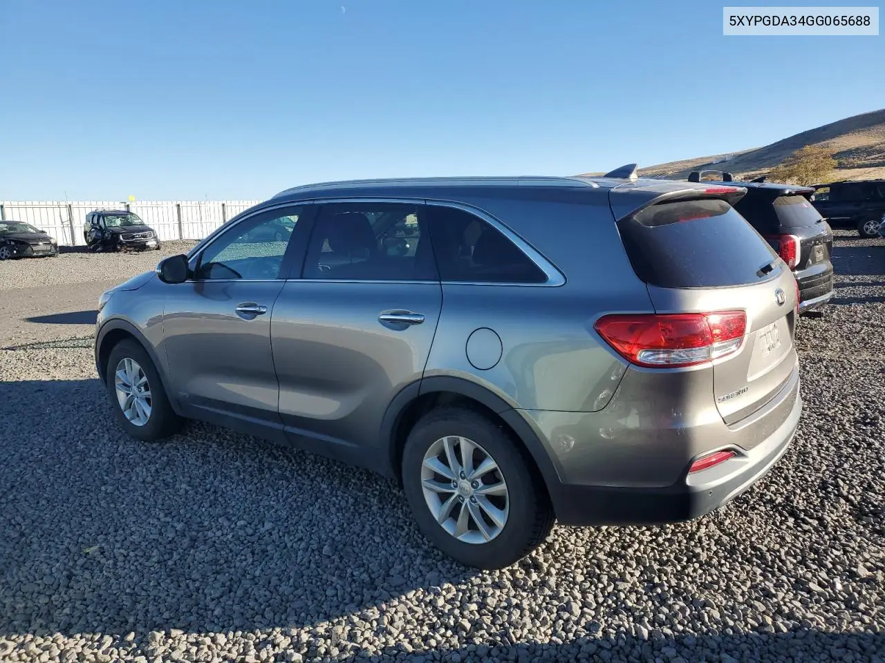 5XYPGDA34GG065688 2016 Kia Sorento Lx