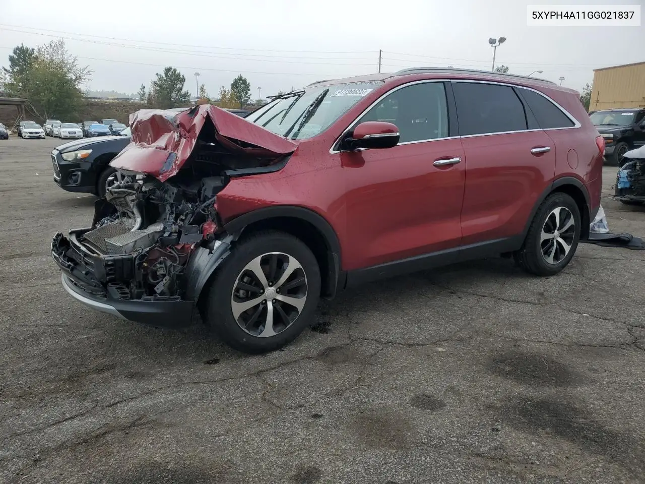 5XYPH4A11GG021837 2016 Kia Sorento Ex