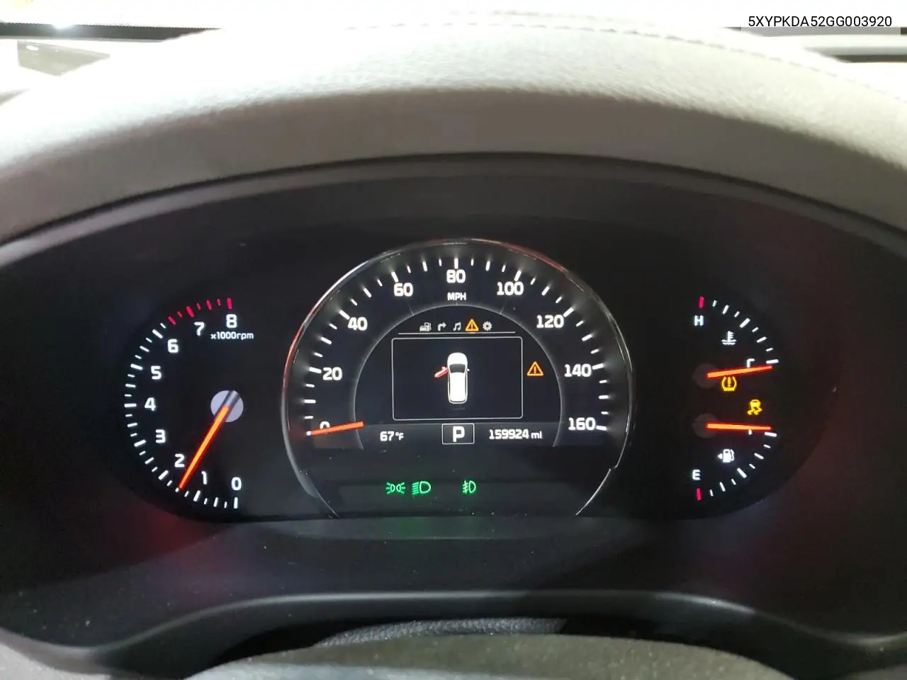 5XYPKDA52GG003920 2016 Kia Sorento Sx