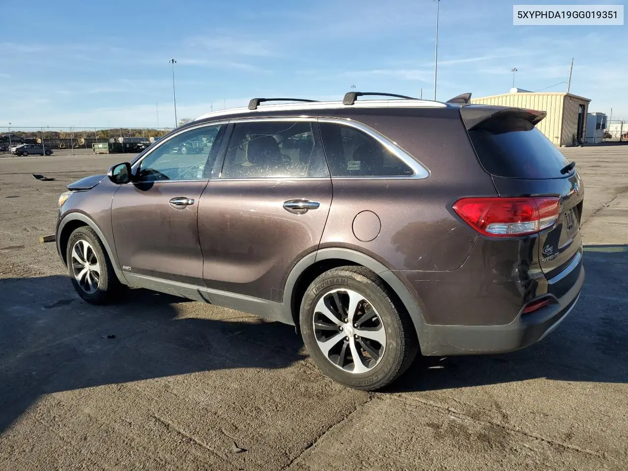 5XYPHDA19GG019351 2016 Kia Sorento Ex