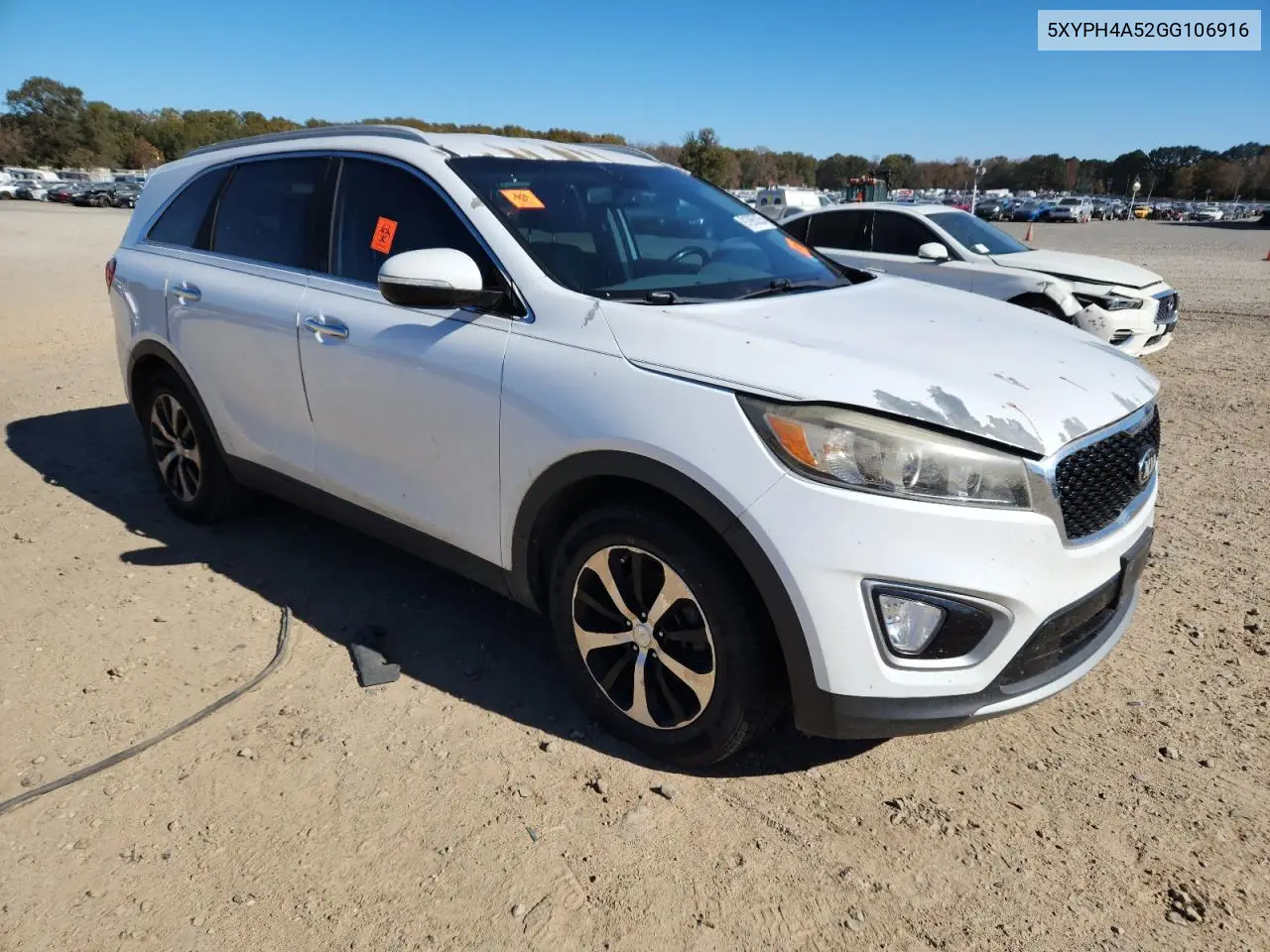 5XYPH4A52GG106916 2016 Kia Sorento Ex