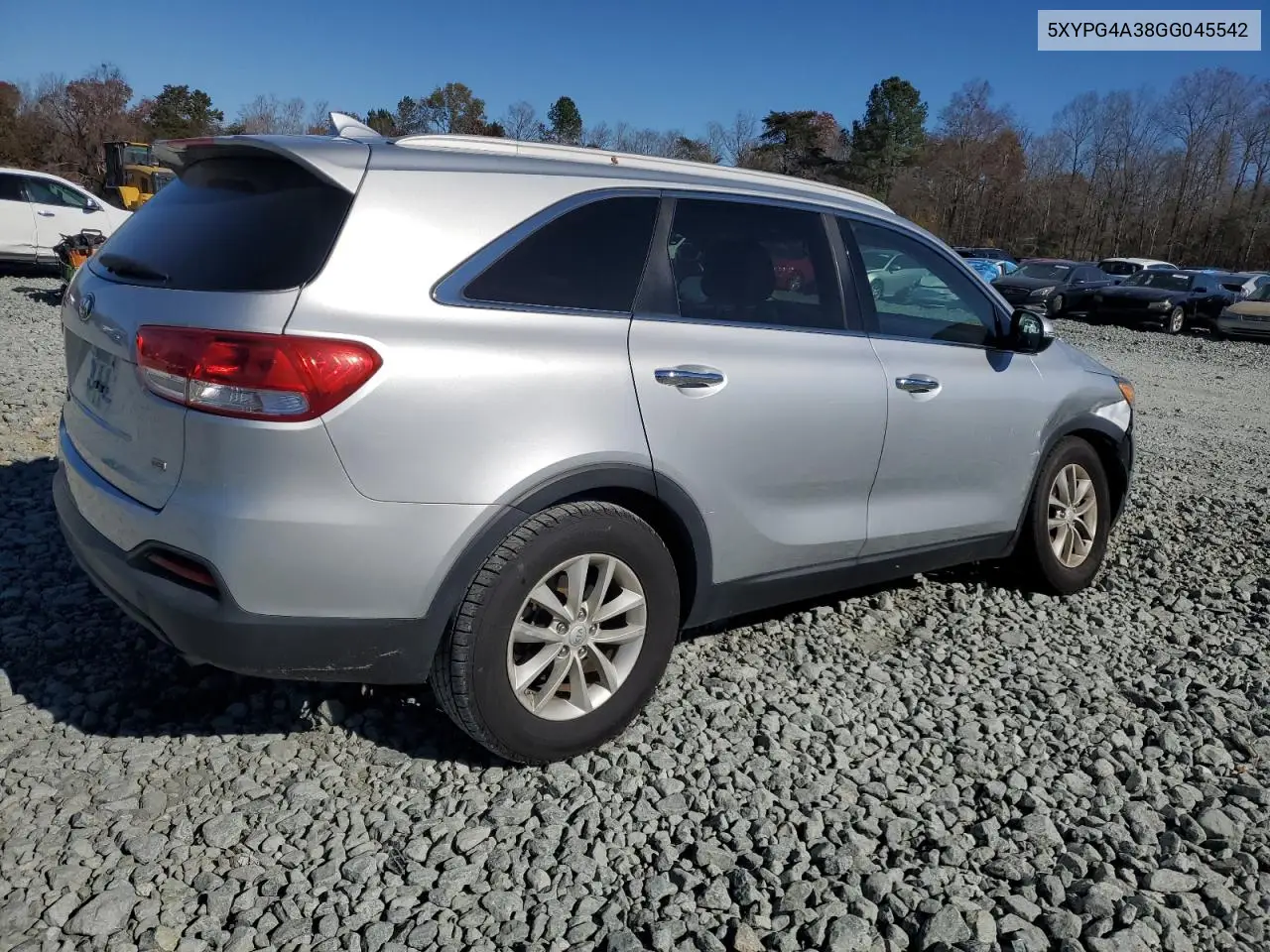 5XYPG4A38GG045542 2016 Kia Sorento Lx