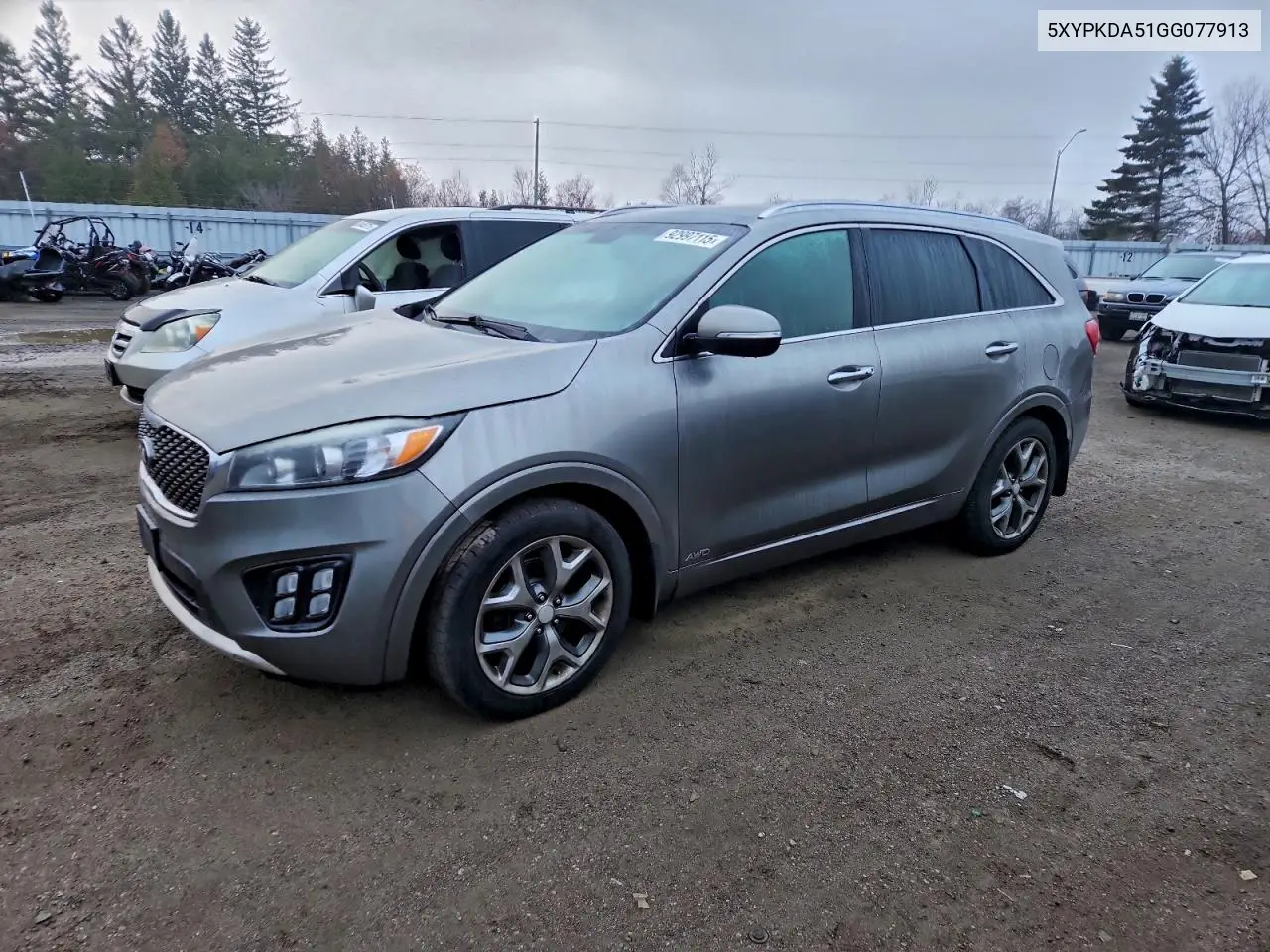 5XYPKDA51GG077913 2016 Kia Sorento Sx