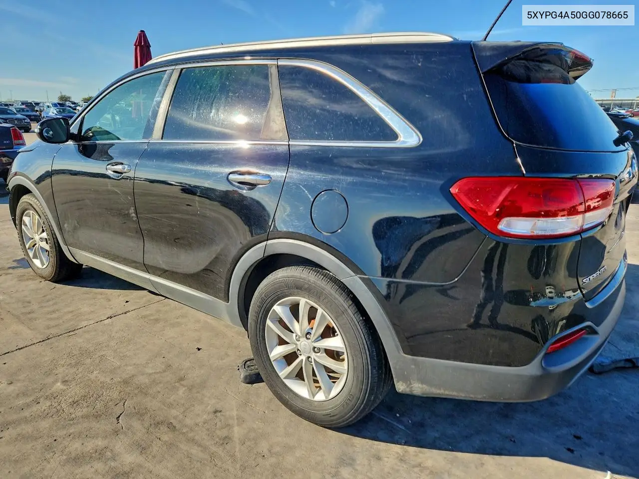 5XYPG4A50GG078665 2016 Kia Sorento Lx