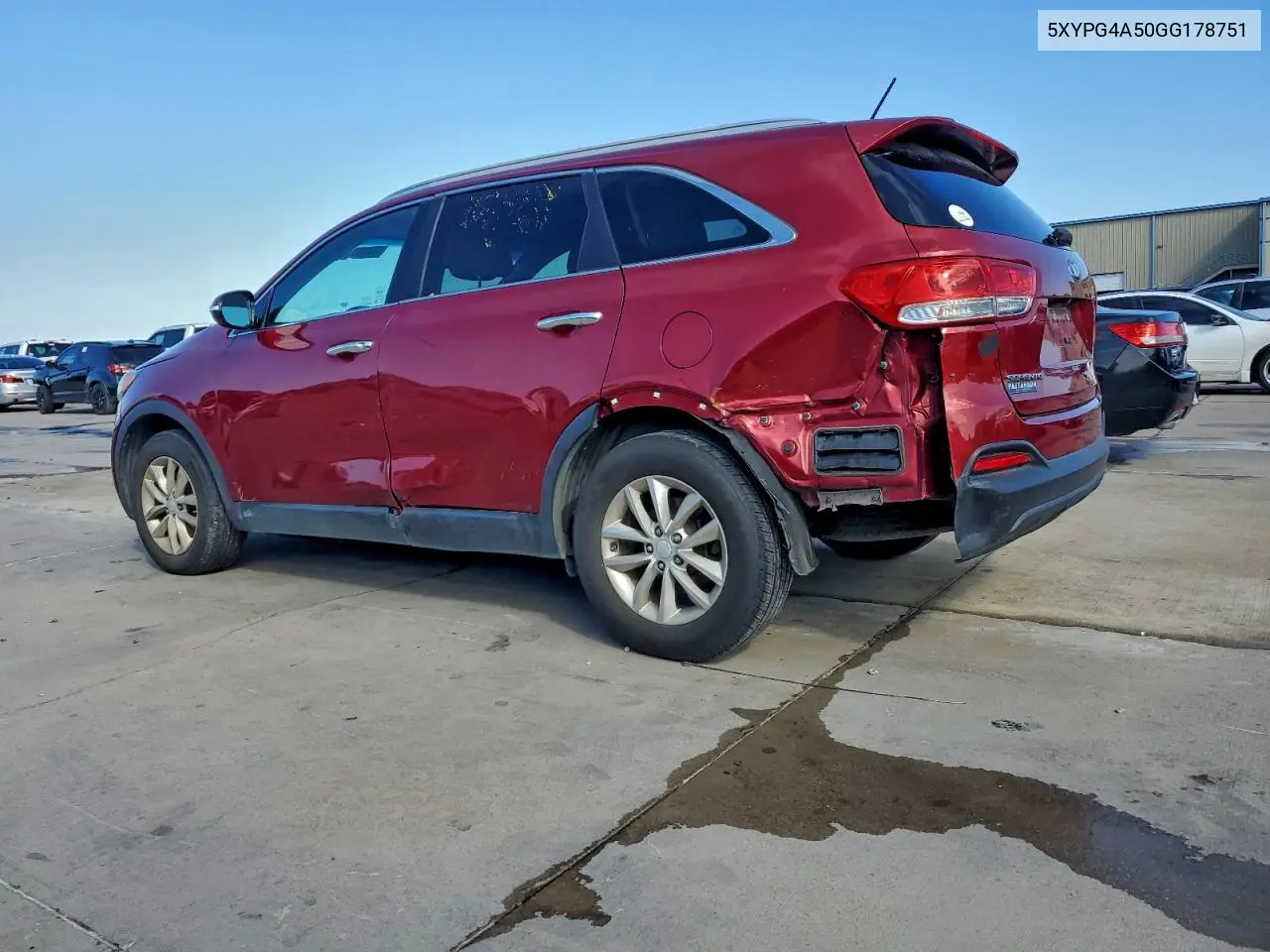 5XYPG4A50GG178751 2016 Kia Sorento Lx