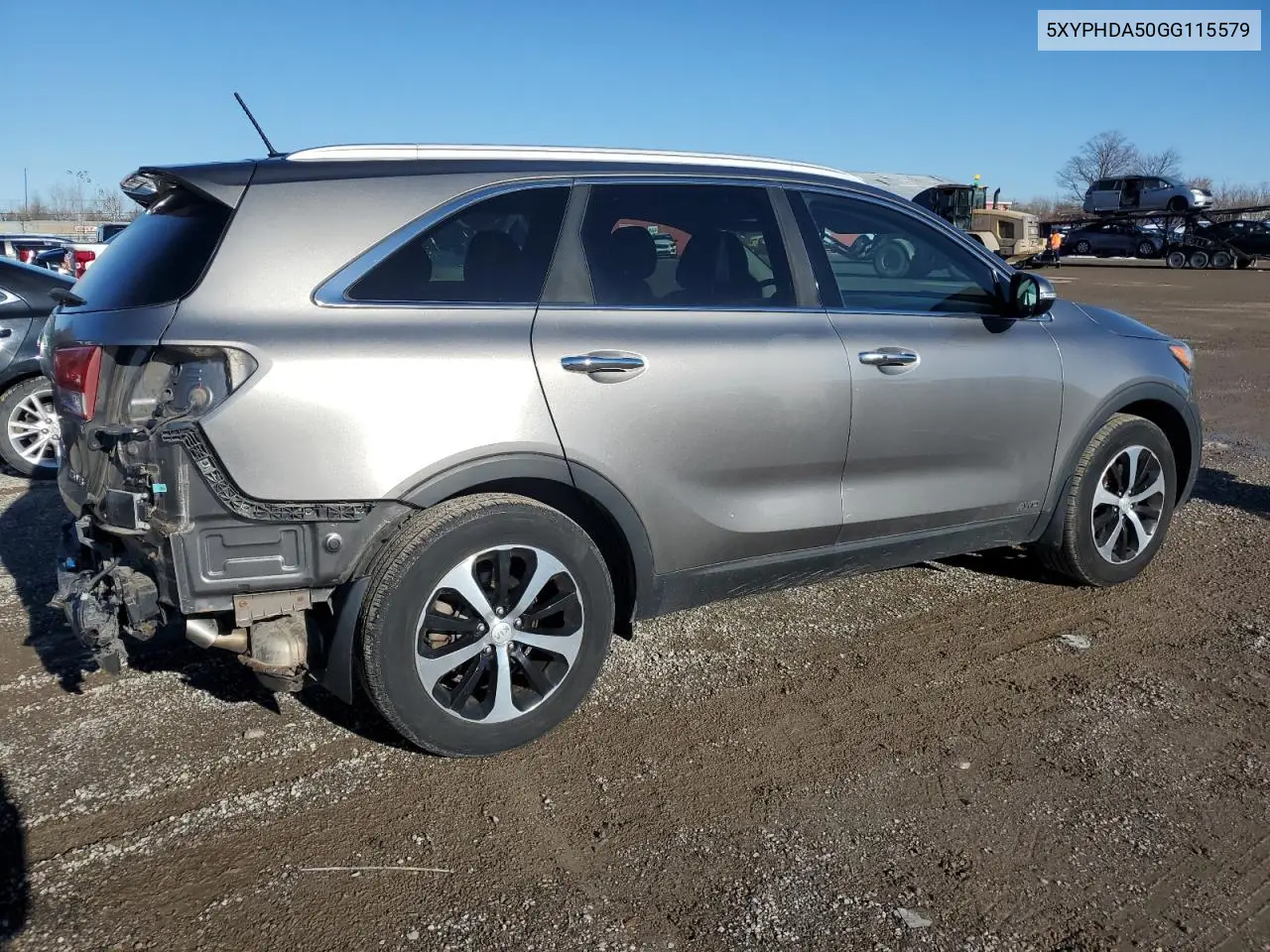 5XYPHDA50GG115579 2016 Kia Sorento Ex