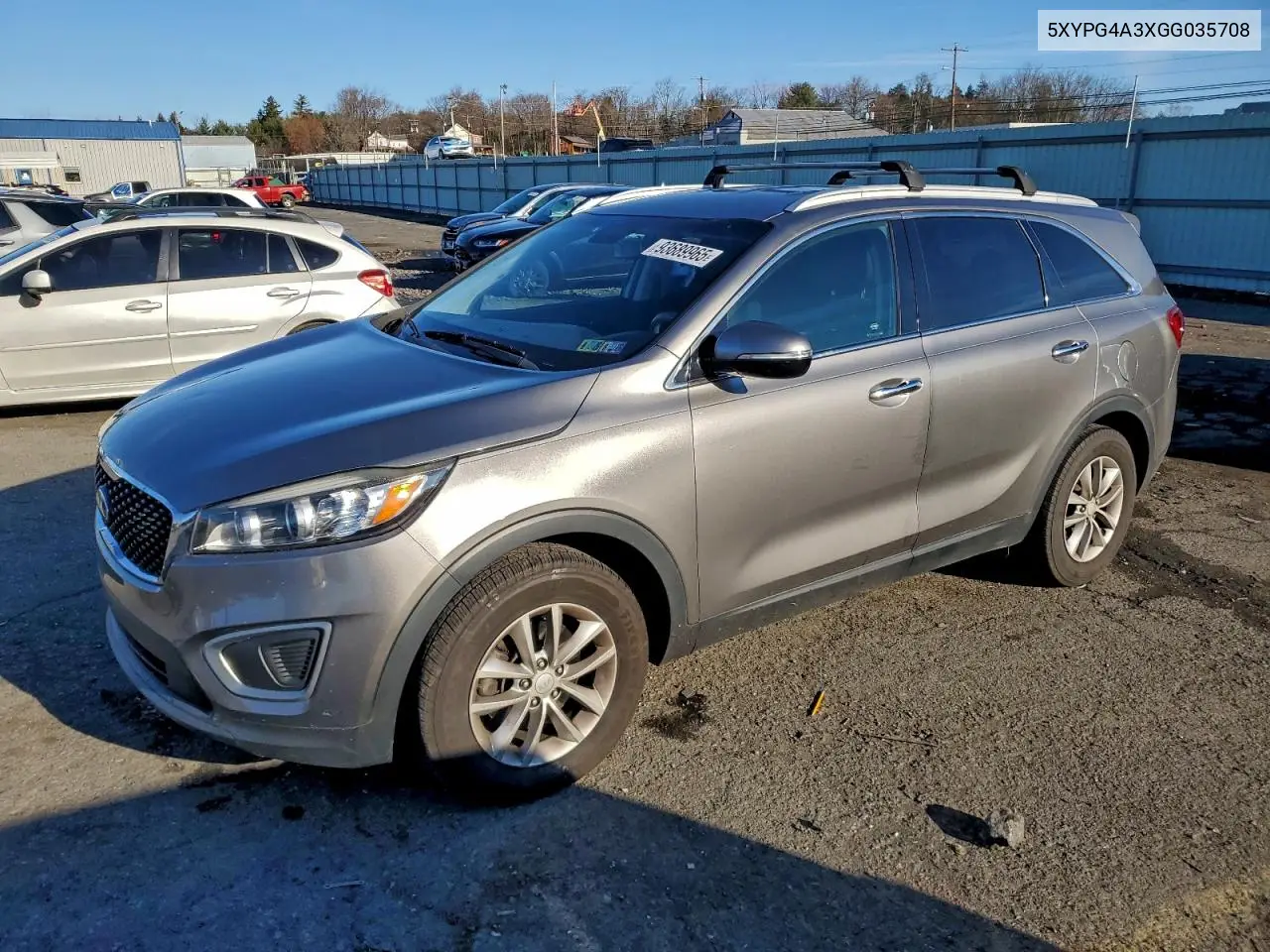 5XYPG4A3XGG035708 2016 Kia Sorento Lx