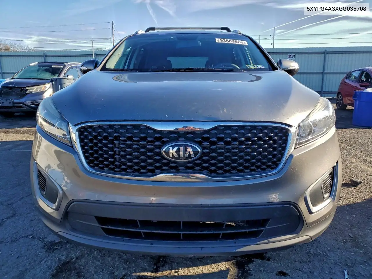 5XYPG4A3XGG035708 2016 Kia Sorento Lx