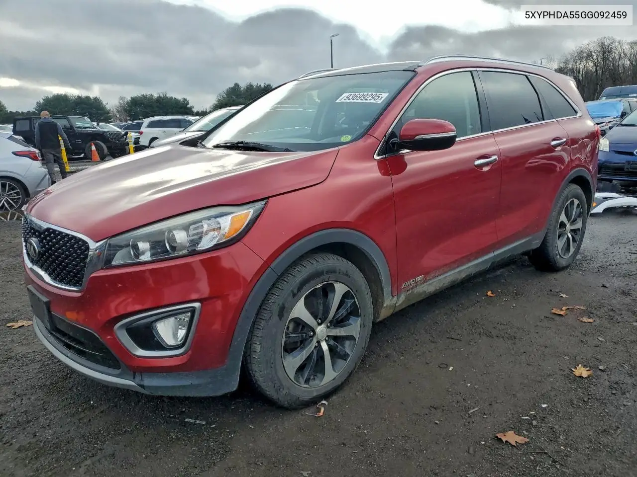 5XYPHDA55GG092459 2016 Kia Sorento Ex