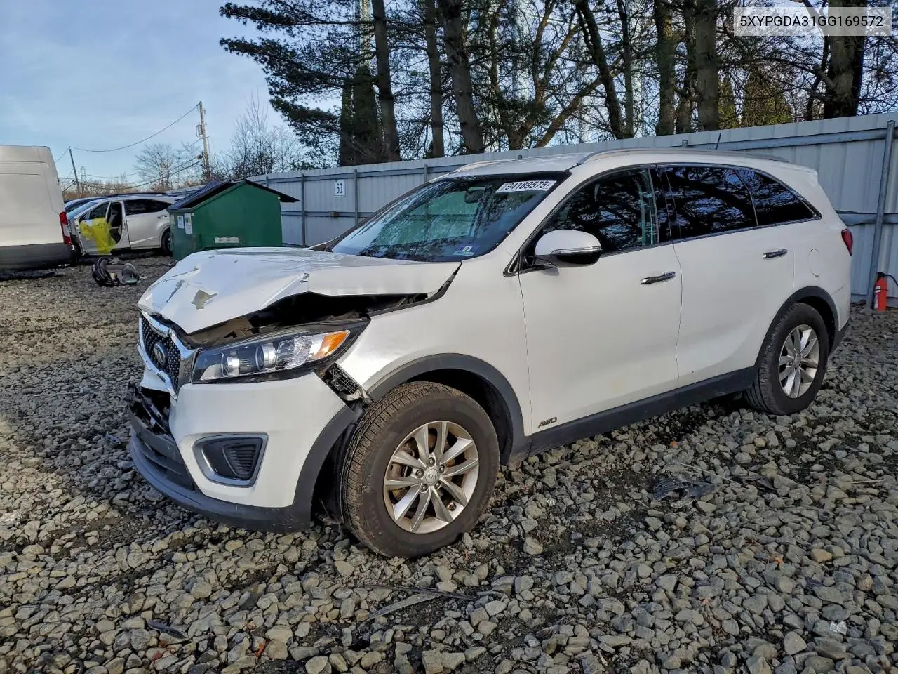 5XYPGDA31GG169572 2016 Kia Sorento Lx