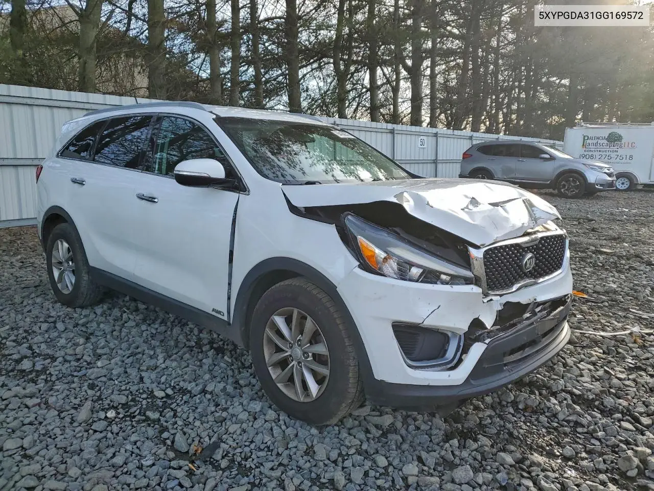5XYPGDA31GG169572 2016 Kia Sorento Lx