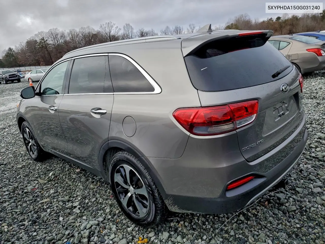 5XYPHDA15GG031240 2016 Kia Sorento Ex