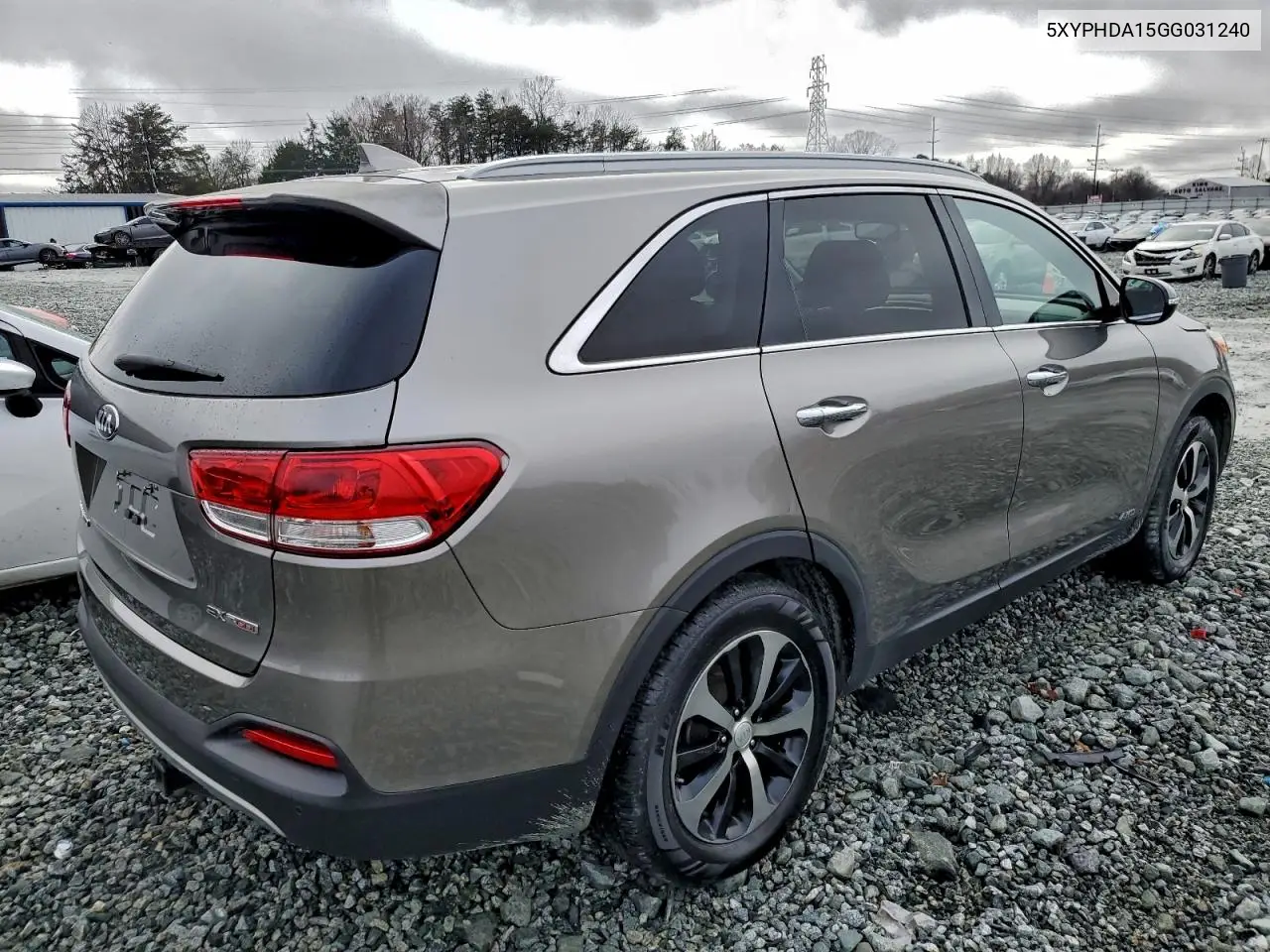 5XYPHDA15GG031240 2016 Kia Sorento Ex