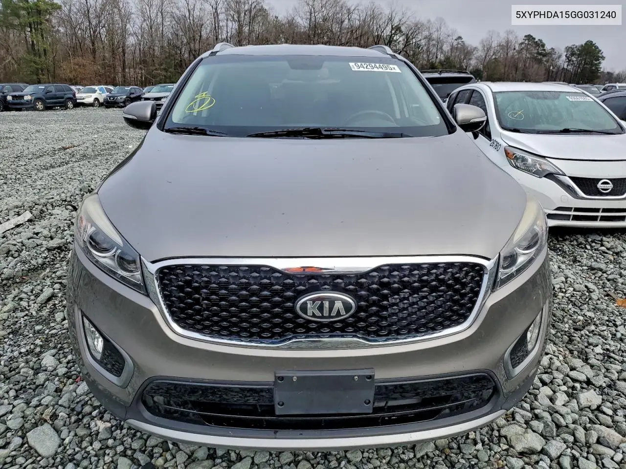 5XYPHDA15GG031240 2016 Kia Sorento Ex