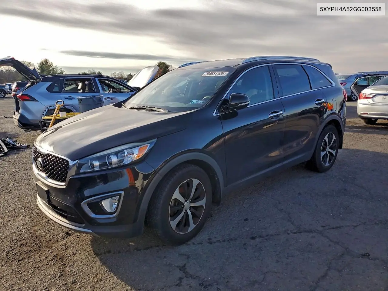 5XYPH4A52GG003558 2016 Kia Sorento Ex
