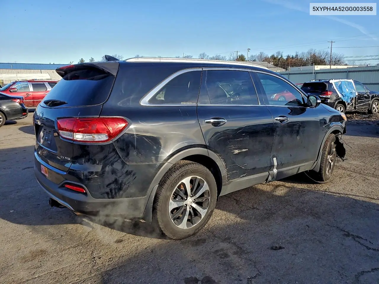 5XYPH4A52GG003558 2016 Kia Sorento Ex