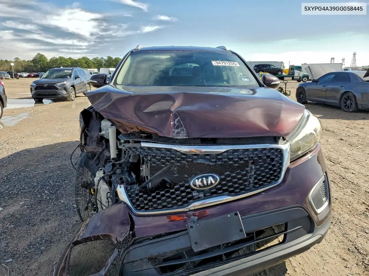 5XYPG4A39GG058445 2016 Kia Sorento Lx