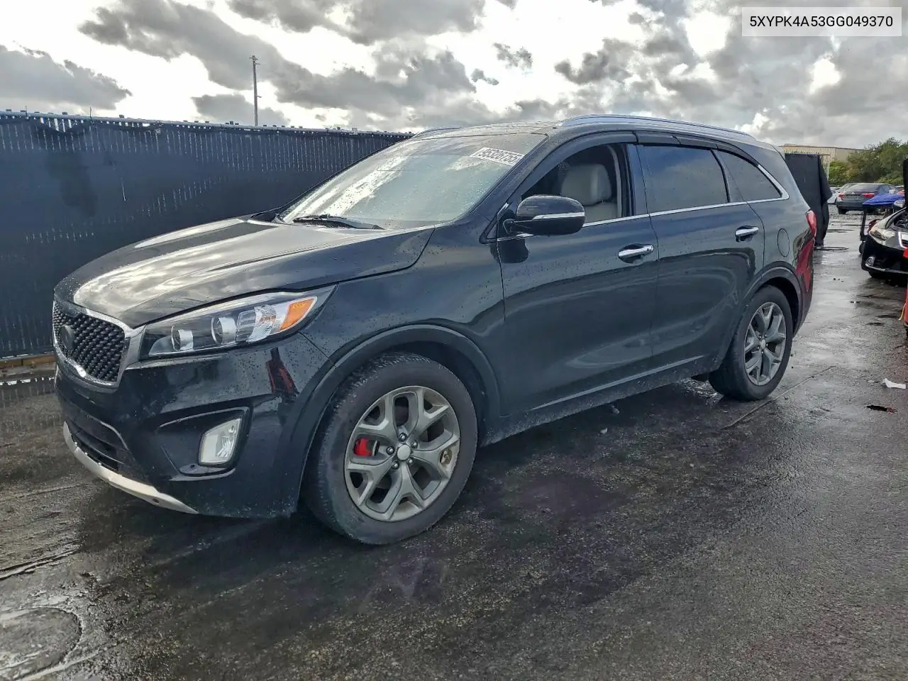 5XYPK4A53GG049370 2016 Kia Sorento Sx