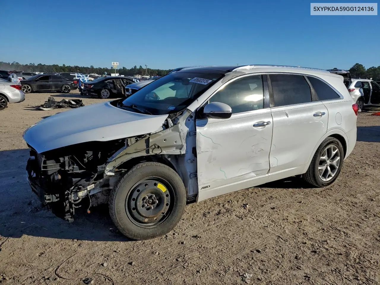 5XYPKDA59GG124136 2016 Kia Sorento Sx