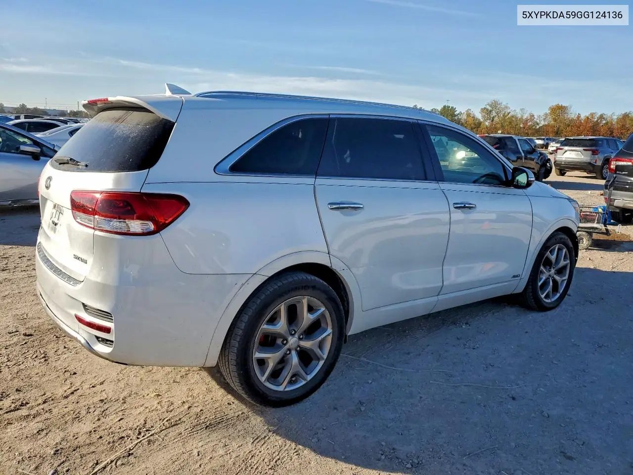5XYPKDA59GG124136 2016 Kia Sorento Sx
