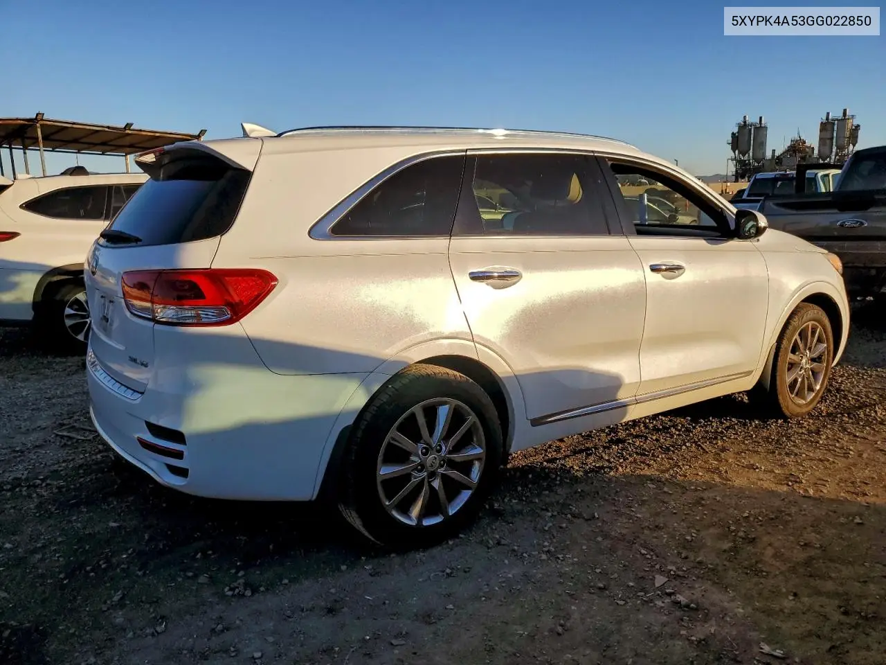 5XYPK4A53GG022850 2016 Kia Sorento Sx