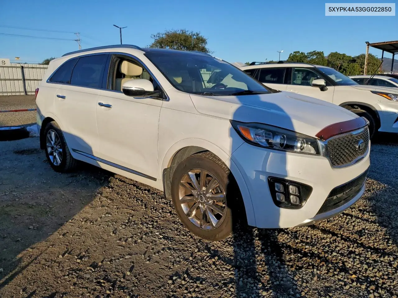 5XYPK4A53GG022850 2016 Kia Sorento Sx
