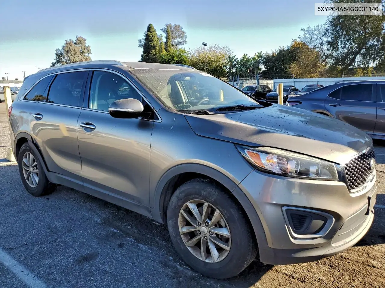 5XYPG4A54GG031140 2016 Kia Sorento Lx