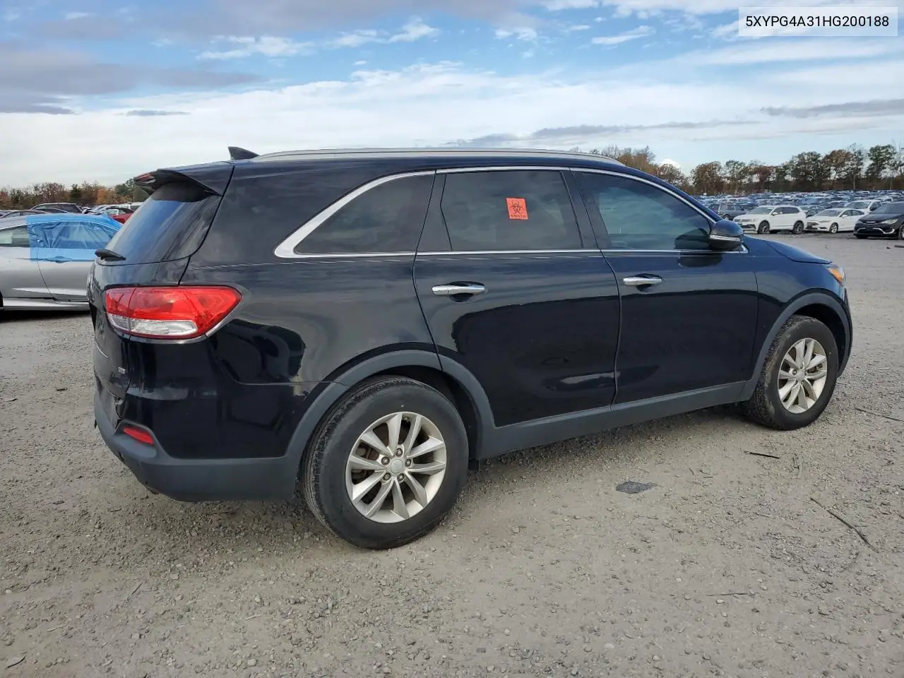 5XYPG4A31HG200188 2017 Kia Sorento Lx