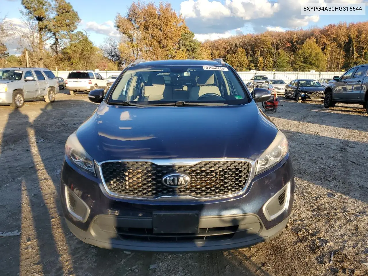5XYPG4A30HG316644 2017 Kia Sorento Lx
