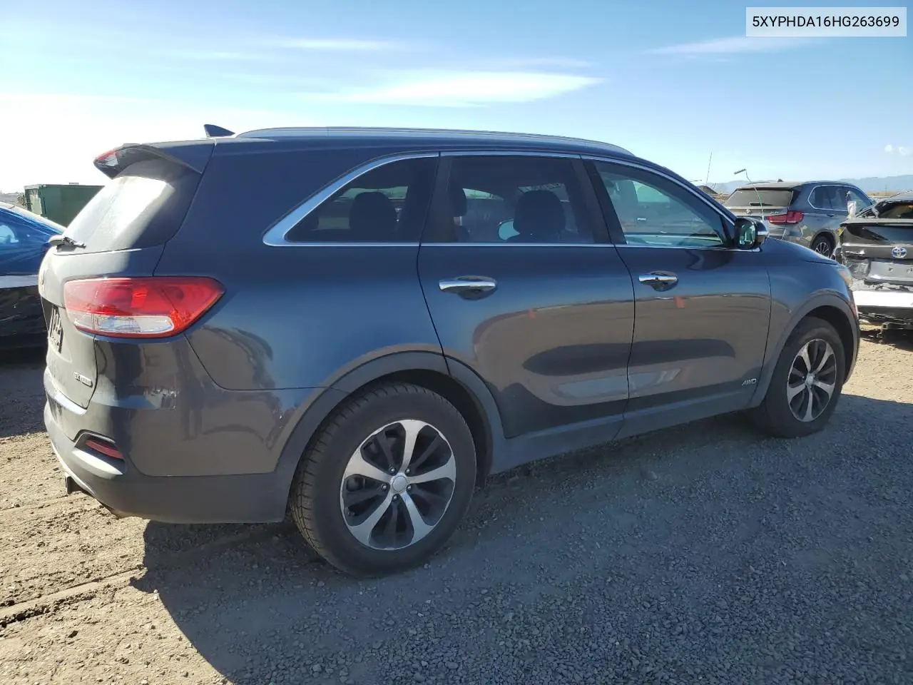 5XYPHDA16HG263699 2017 Kia Sorento Ex