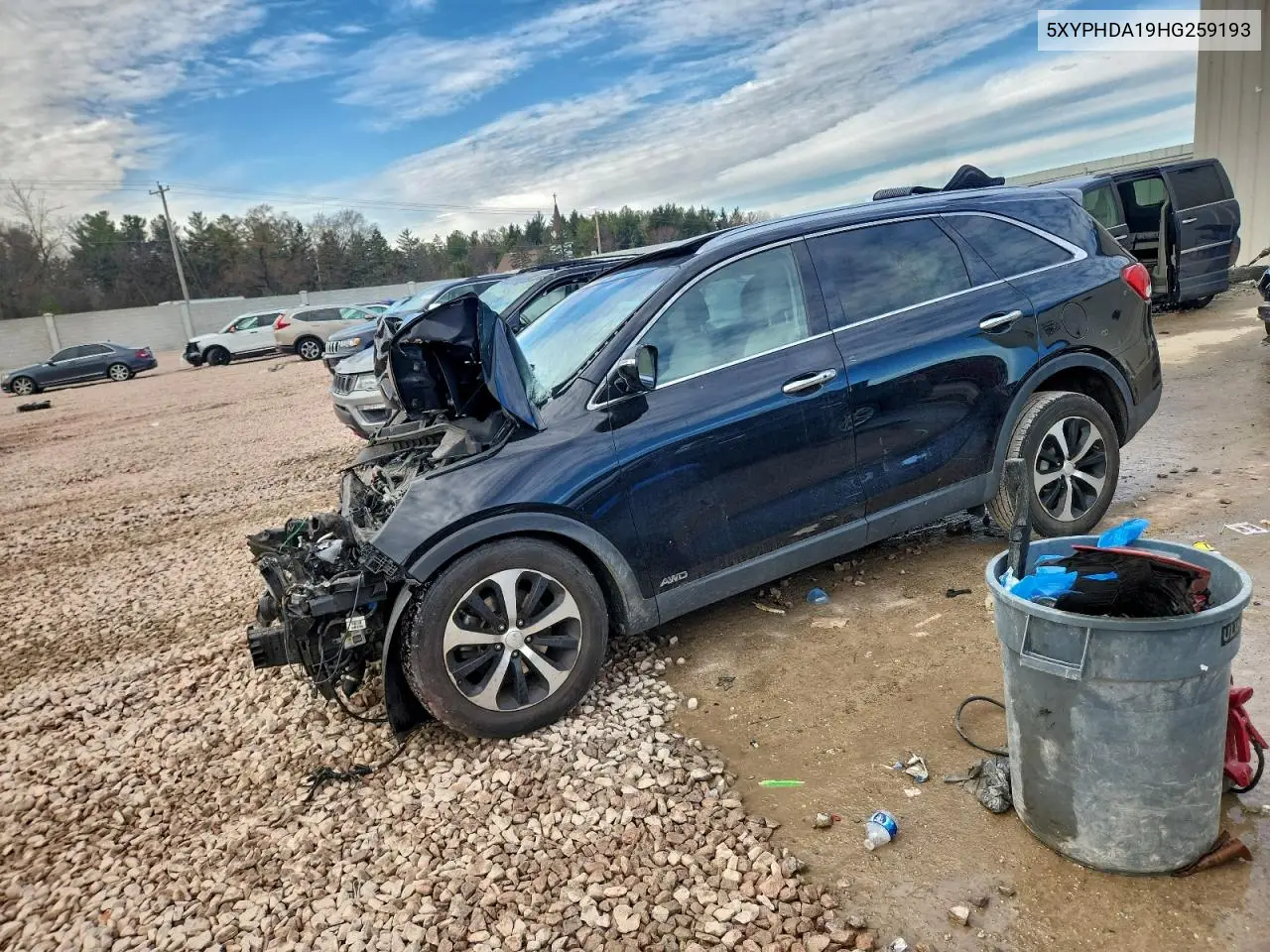 5XYPHDA19HG259193 2017 Kia Sorento Ex