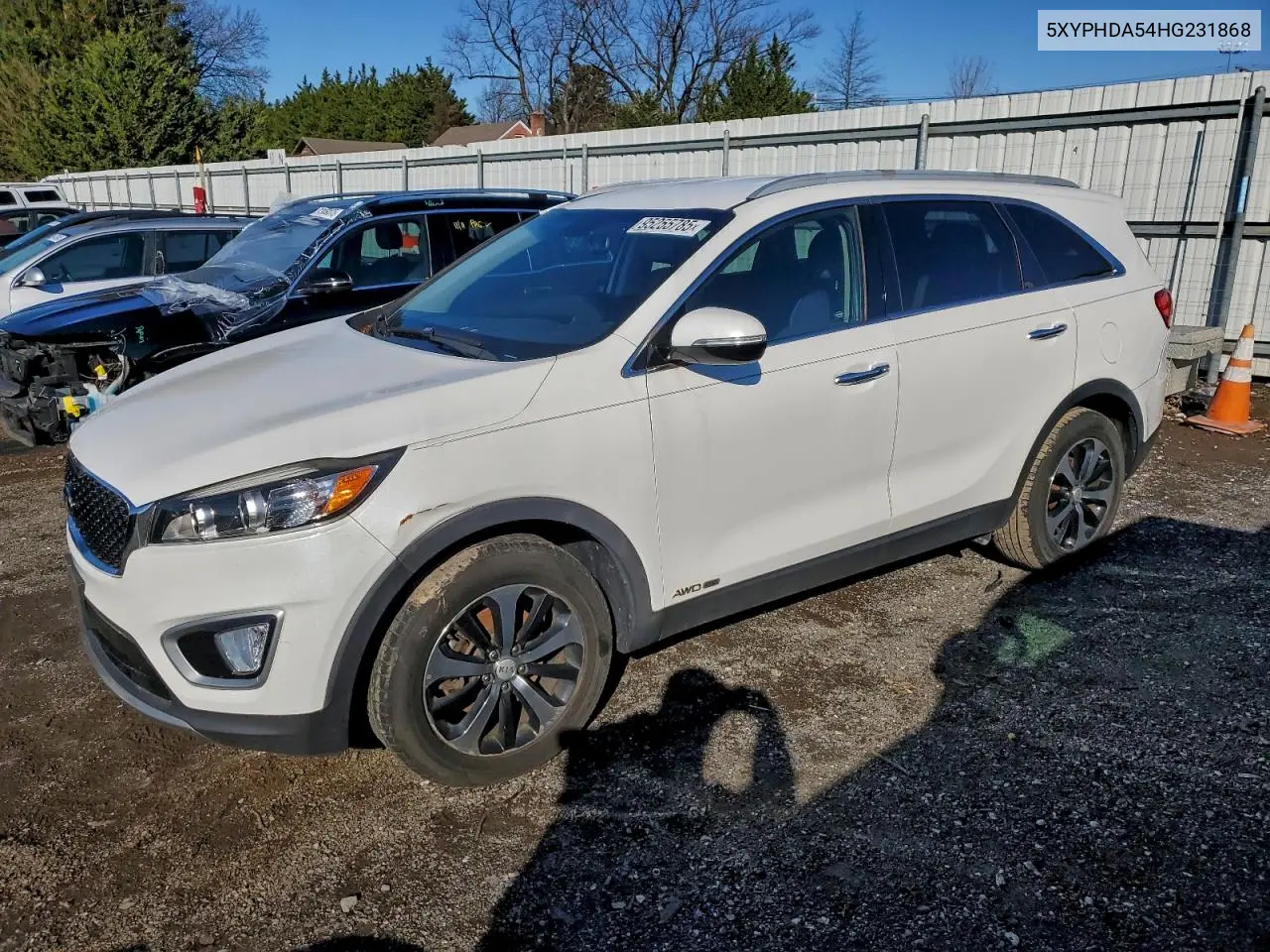 5XYPHDA54HG231868 2017 Kia Sorento Ex