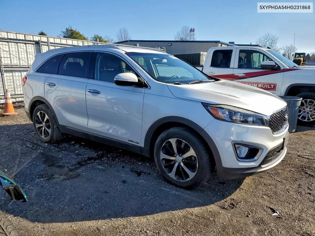 5XYPHDA54HG231868 2017 Kia Sorento Ex