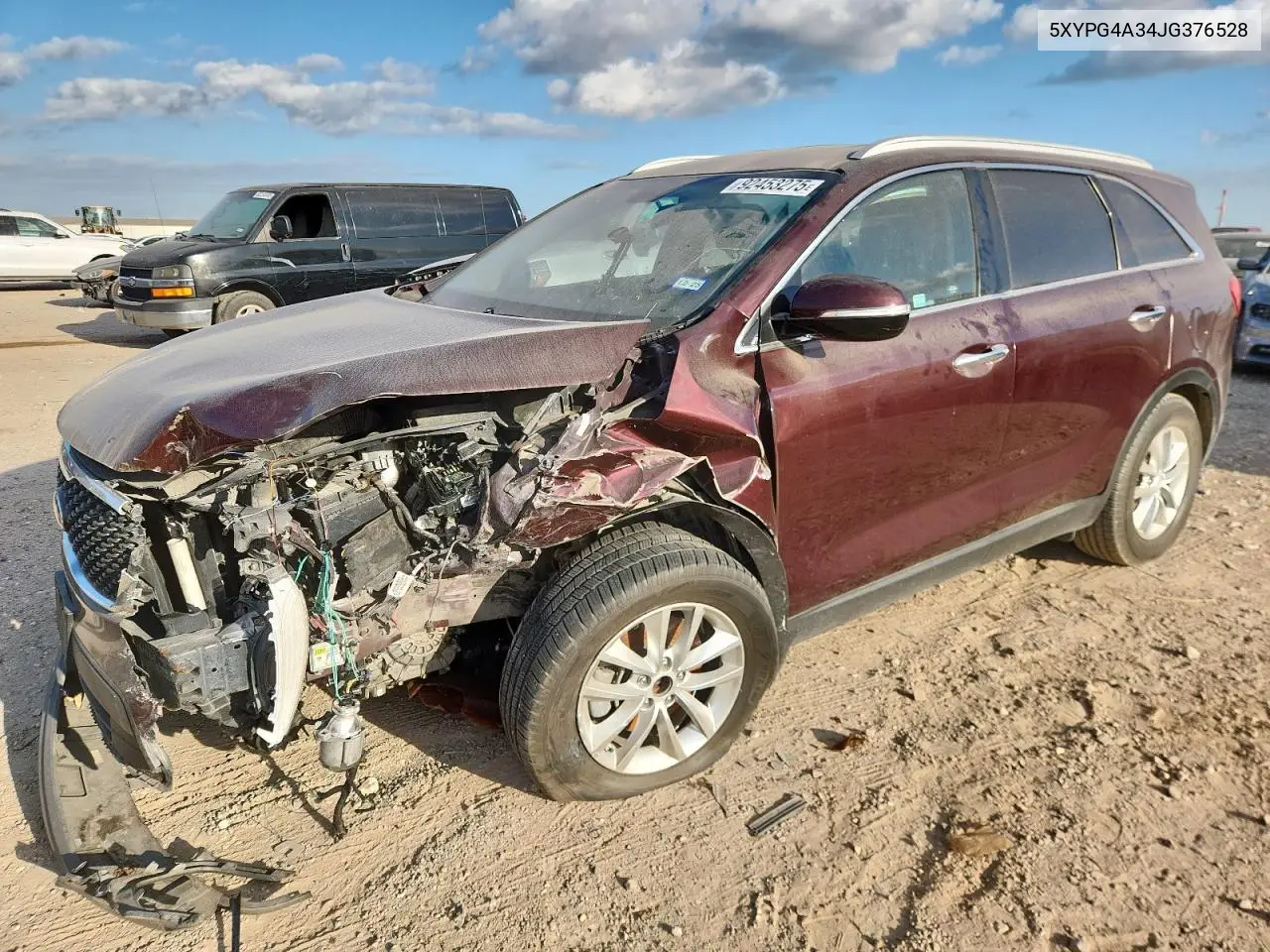 5XYPG4A34JG376528 2018 Kia Sorento Lx