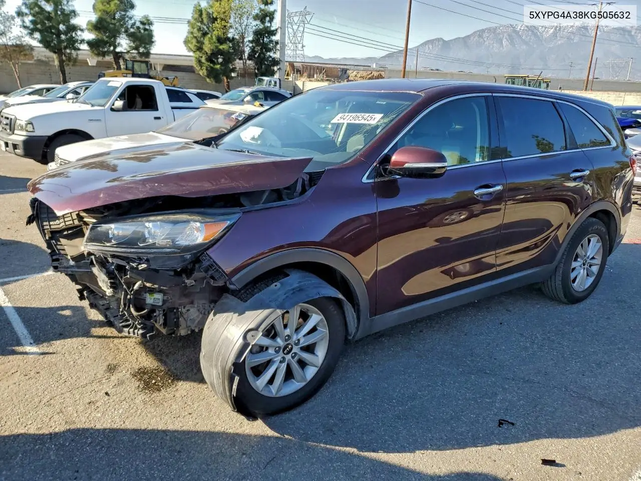5XYPG4A38KG505632 2019 Kia Sorento L