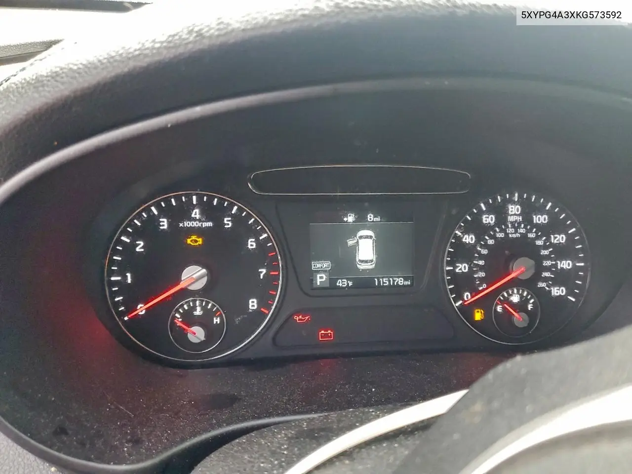 5XYPG4A3XKG573592 2019 Kia Sorento L