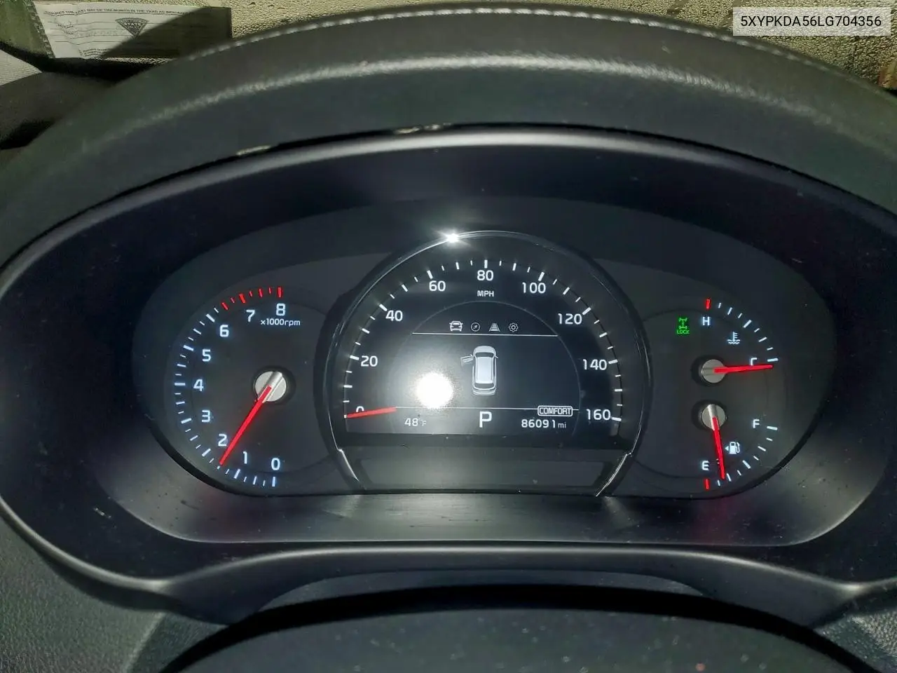 5XYPKDA56LG704356 2020 Kia Sorento Sx