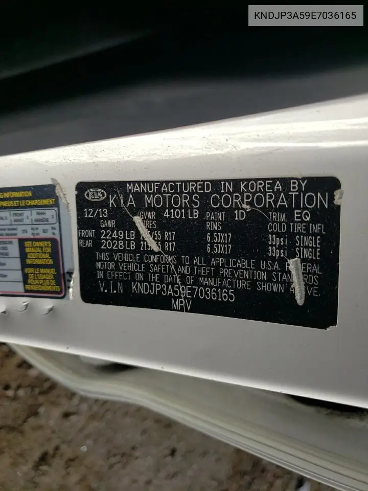 KNDJP3A59E7036165 2014 Kia Soul +