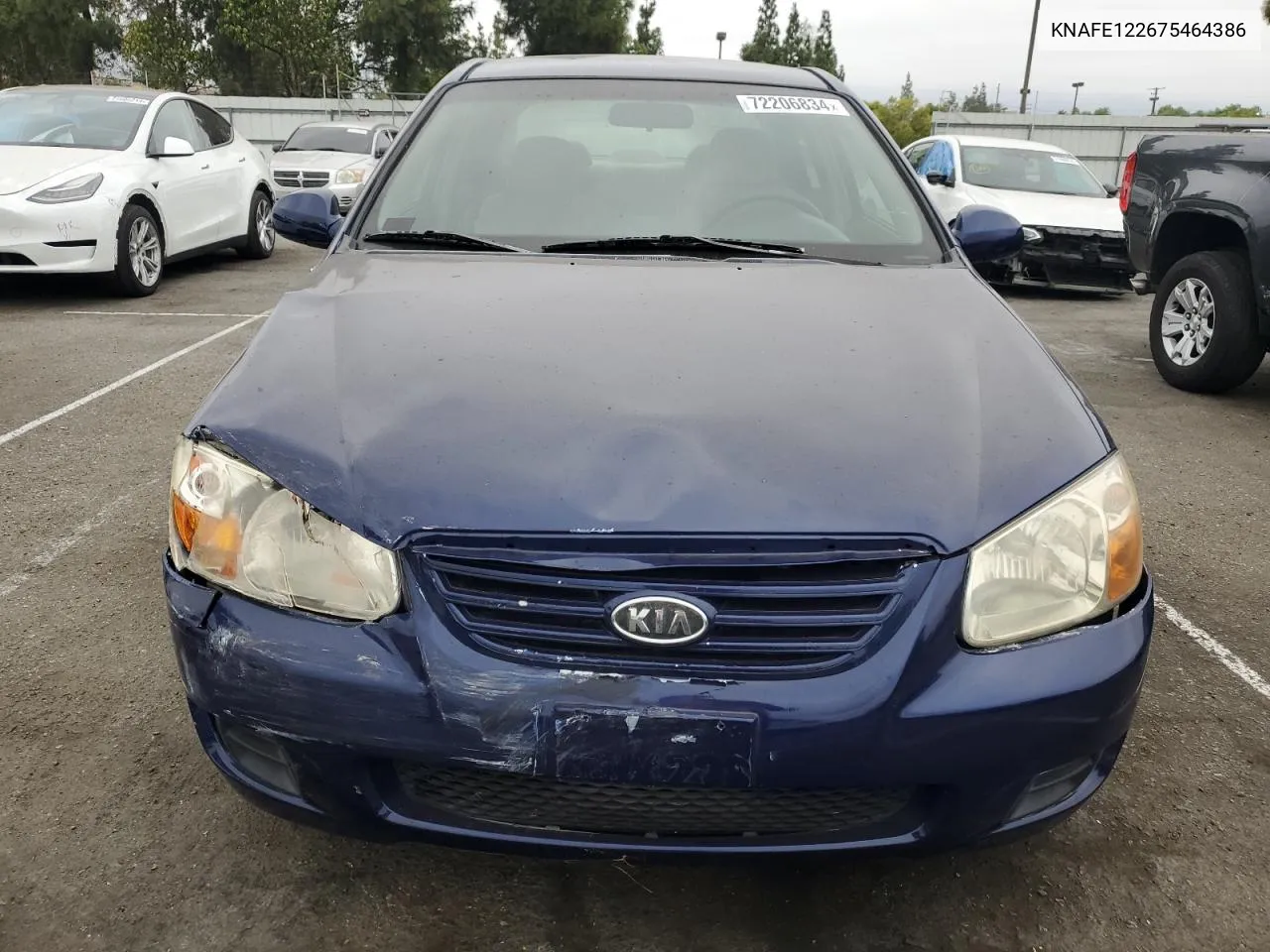 KNAFE122675464386 2007 Kia Spectra Ex