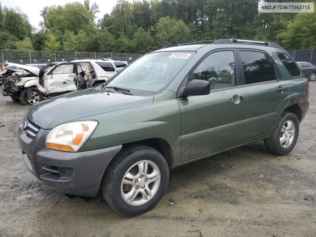 2007 Kia Sportage Ex VIN: KNDJF723677363715 Lot: 72197514