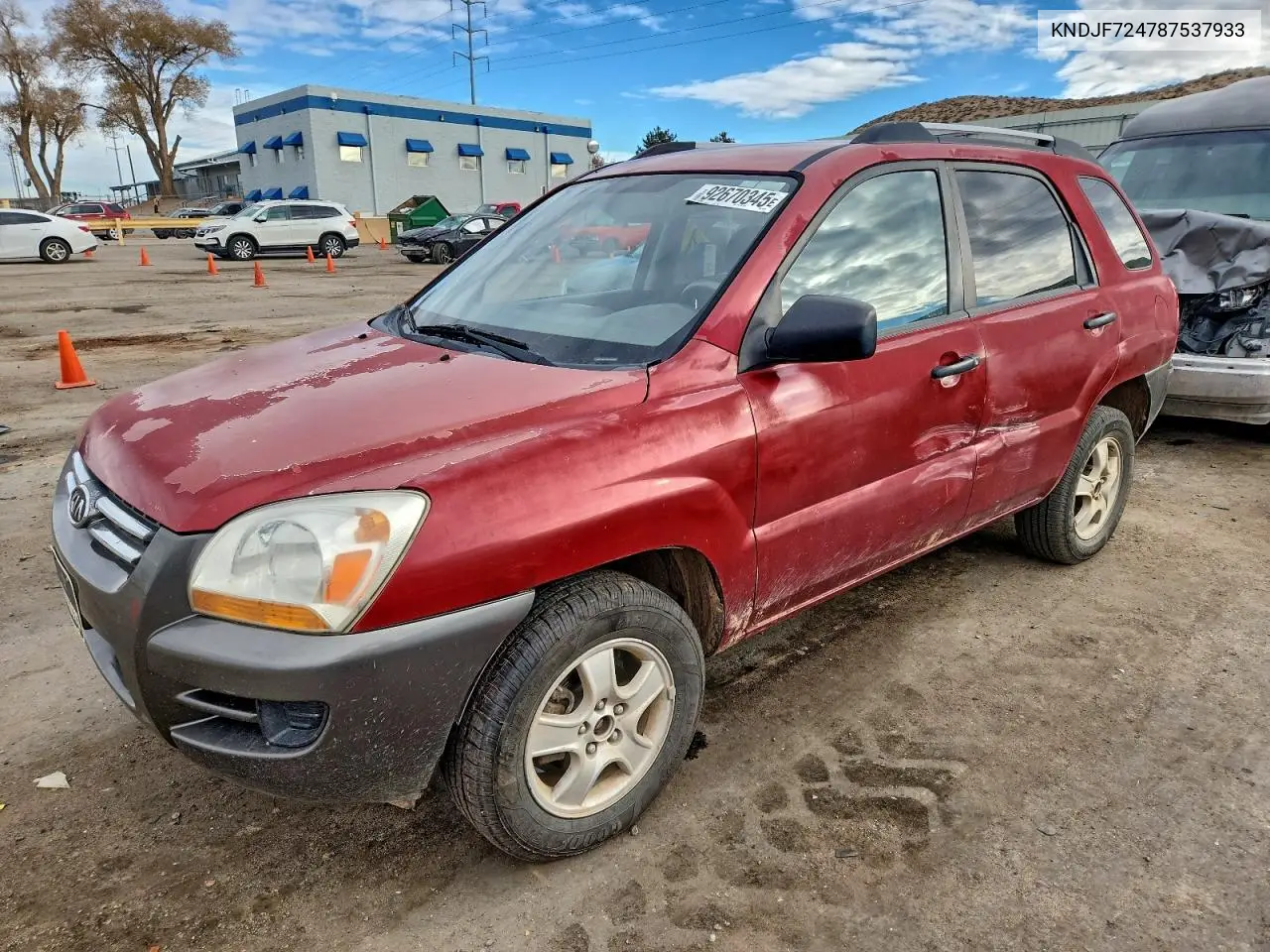KNDJF724787537933 2008 Kia Sportage Lx